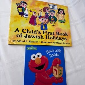 A Child’s First Book of Jewish Holidays & Elmo’s Little Dreidel Book Bundle